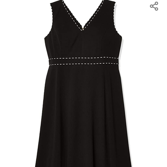 Calvin Klein Sleeveless A-line V-Neck Midi Dress - Picture 5 of 8